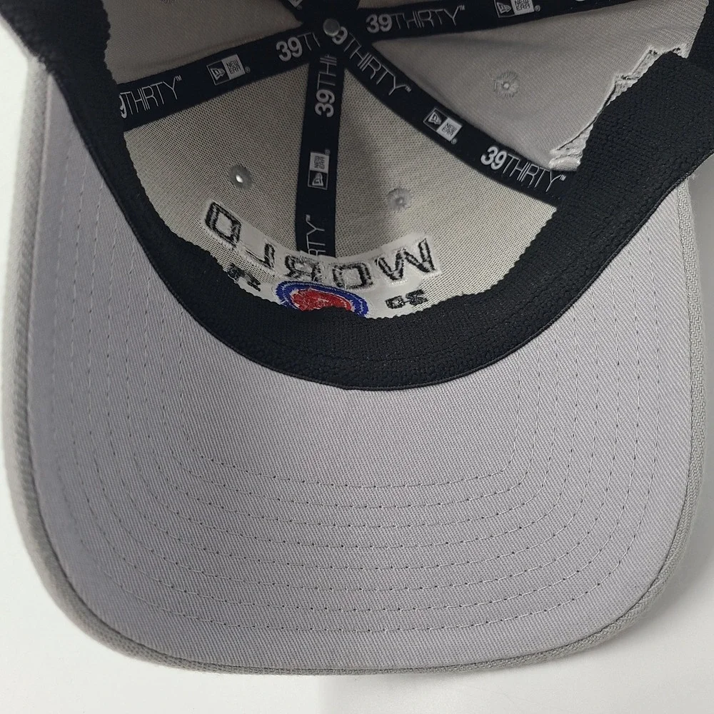 Chicago Cubs Hat L-XL New Era 39Thirty 2016 World Series Flex‎ Fitted Gray MLB